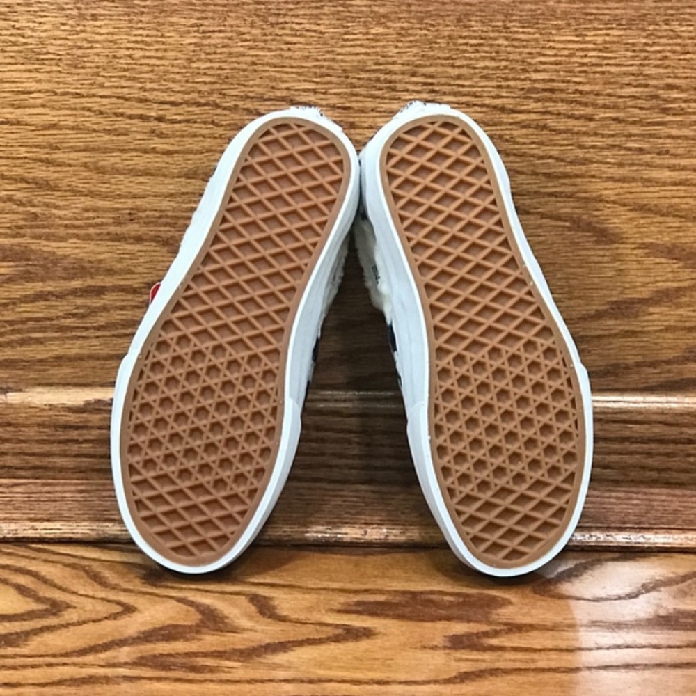 Vans Classic Slip‎ On Sherpa Checkerboard Blanc Shoes - Picture 7 of 8
